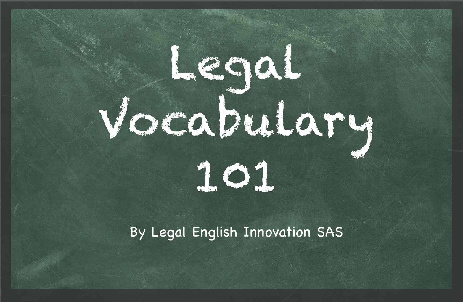 Contracts Legal English General Vocabulary 101